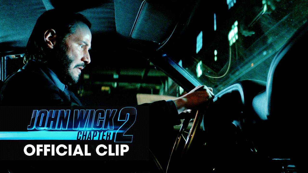 John Wick: Chapter 2 (2017 cinema) Official Clip – ‘Car Chase’