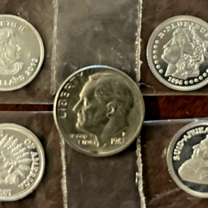 Lot of FOUR (4) 1 gram silver rounds 0.999 fine precious metals FREE SHIP!