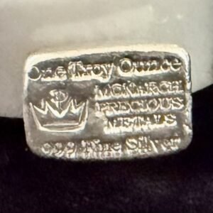 MONARCH PRECIOUS METALS, LIL’ CHUNKY POURED BAR, LOOSE 1oz .999 SILVER!